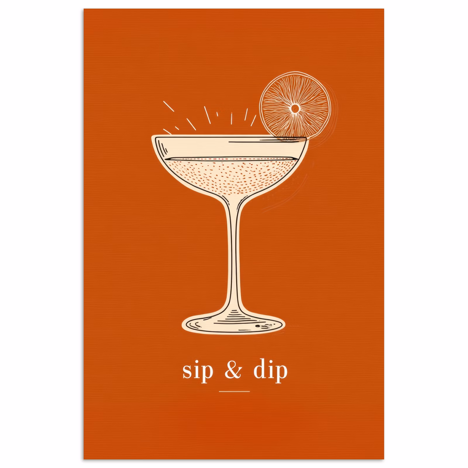 Poster - Cocktail - Orange - Sommer - Zitat — 1