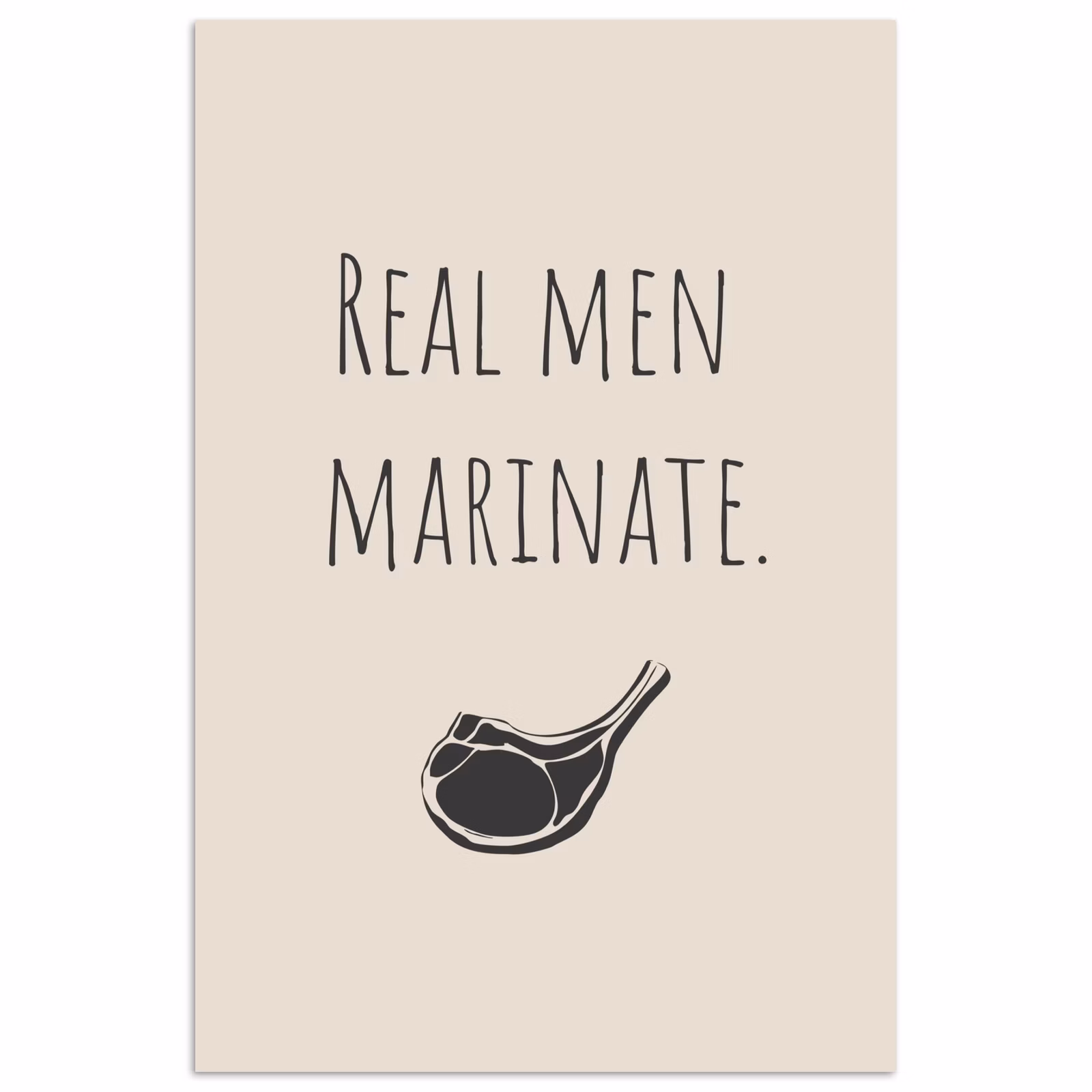 Poster - Fleisch - Minimalistisch - Beige - Zitat — 1