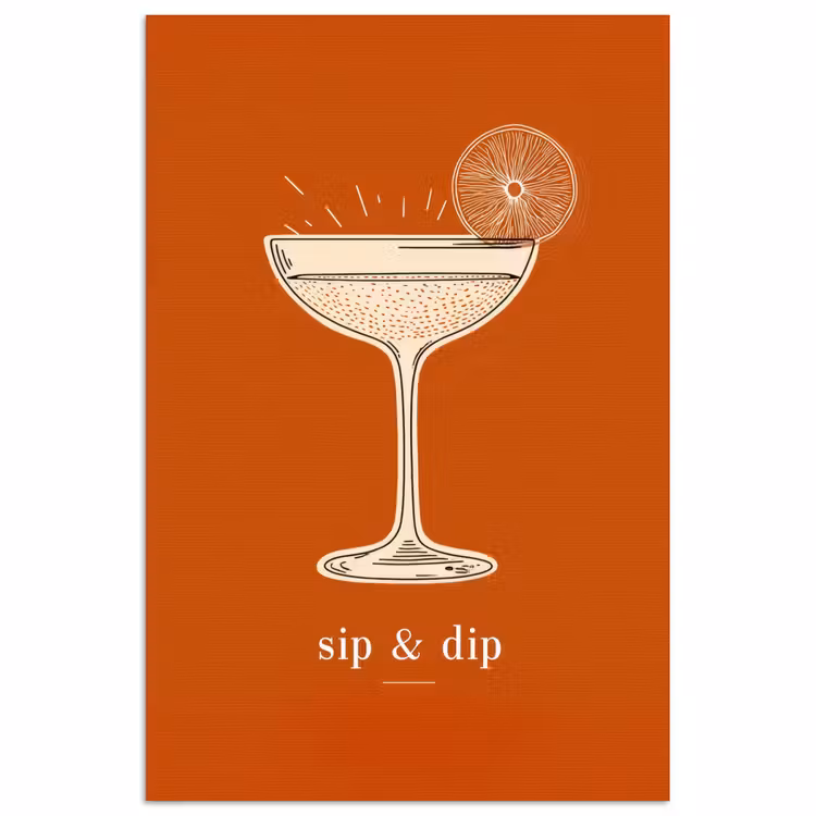 Poster - Cocktail - Orange - Sommer - Zitat — 1