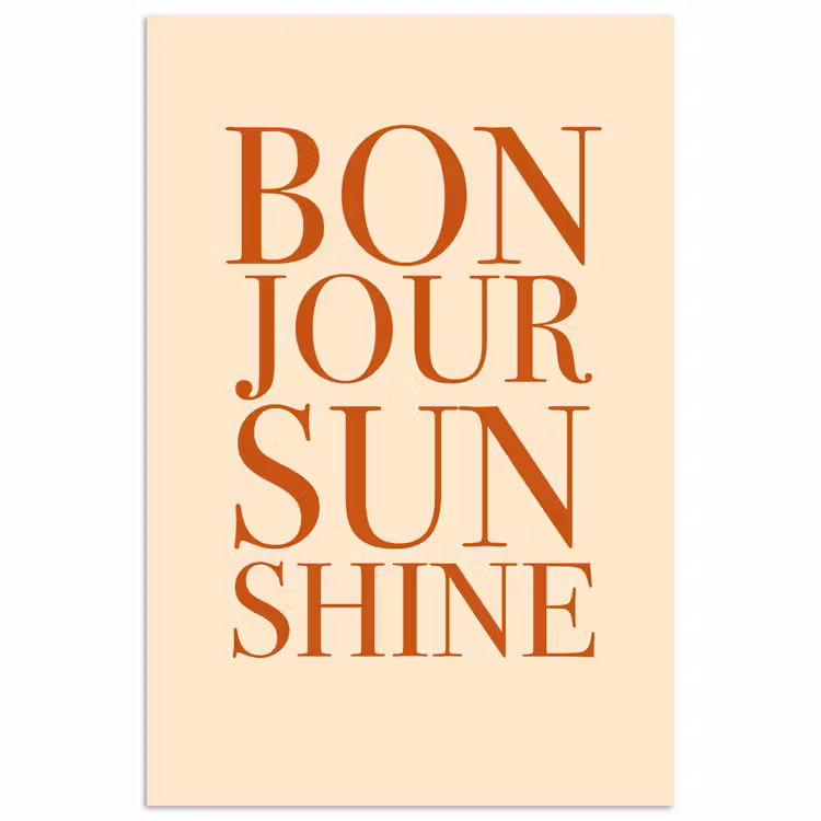 Poster - Orange - Zitat - Sonne — 1