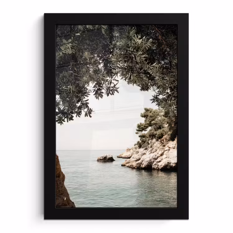 Bilder mit Rahmen - Felsen - Meer - Baum - Grün — 1