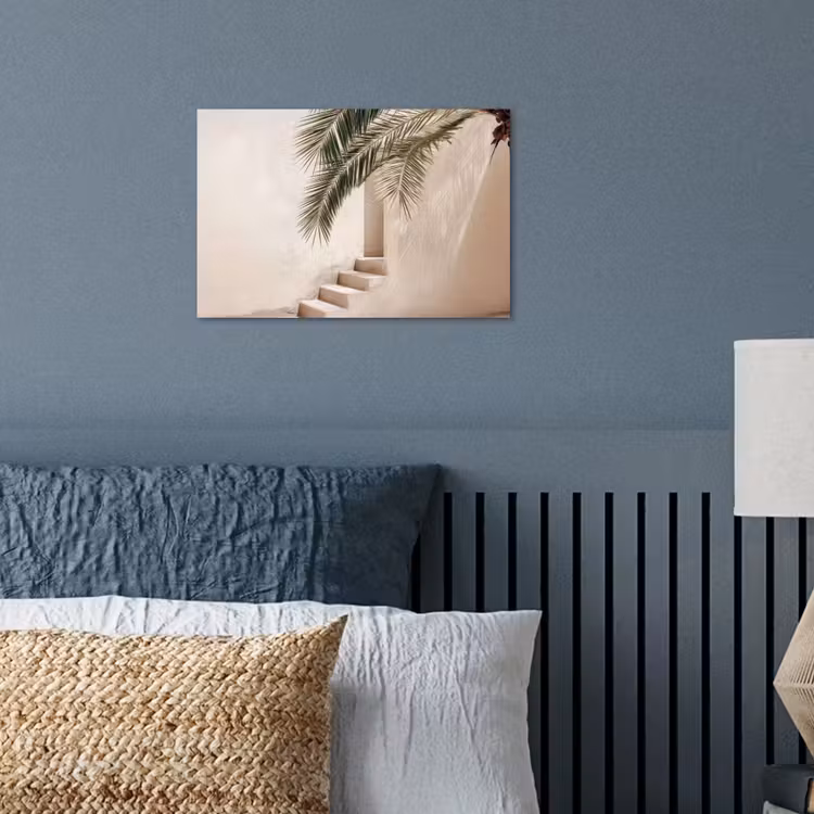 Poster - Palme - Schatten - Treppe - Beige — 3