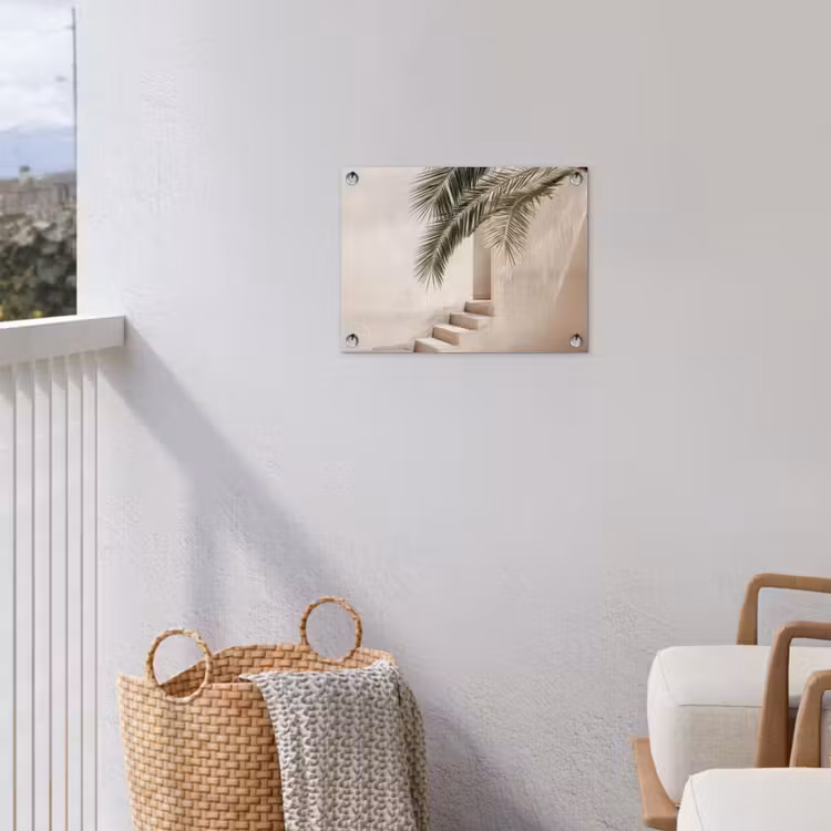 Gartenposter - Palme - Schatten - Treppe - Beige — 5