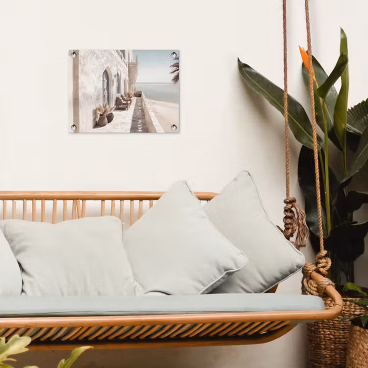Gartenposter - Terrasse - Stühle - Strand - Beige — 4