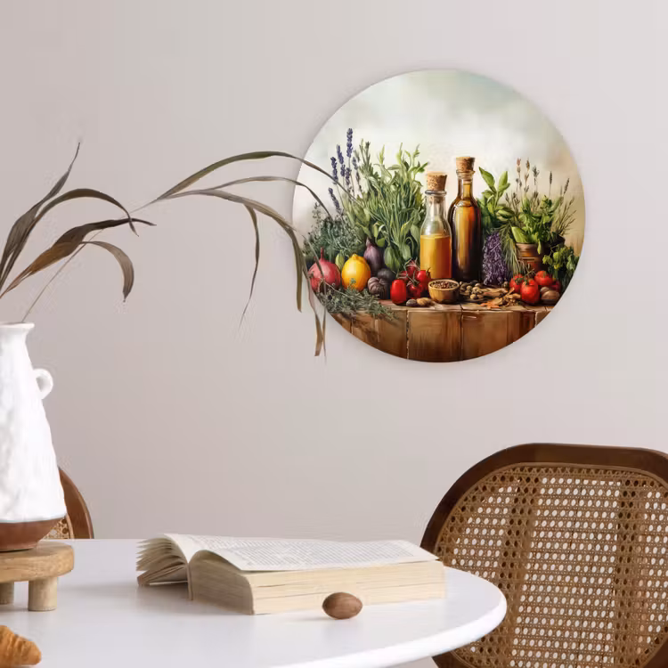 Forexbild Rund - Stilleben - Kräuter - Gewürze - Früchte - Farbenfroh — 4