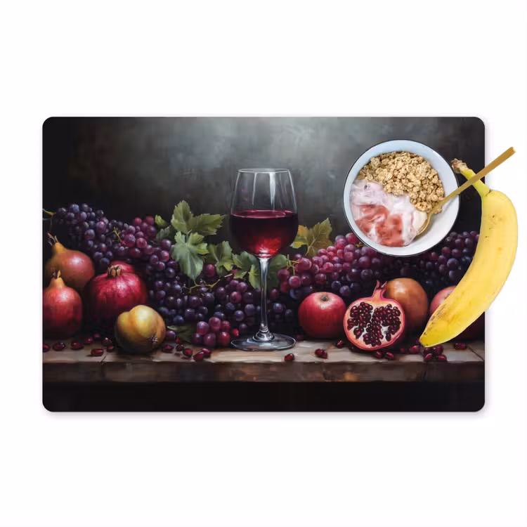 Tischset - 6 Stück - Wein - Obst - Stilleben — 1