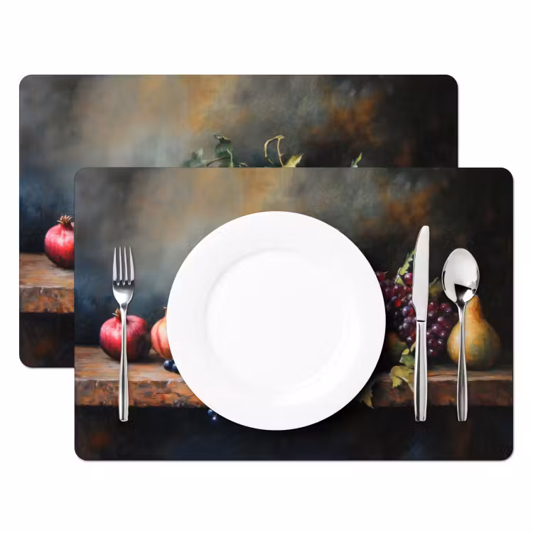 Tischset - 6 Stück - Rustikal - Stilleben - Obst — 2