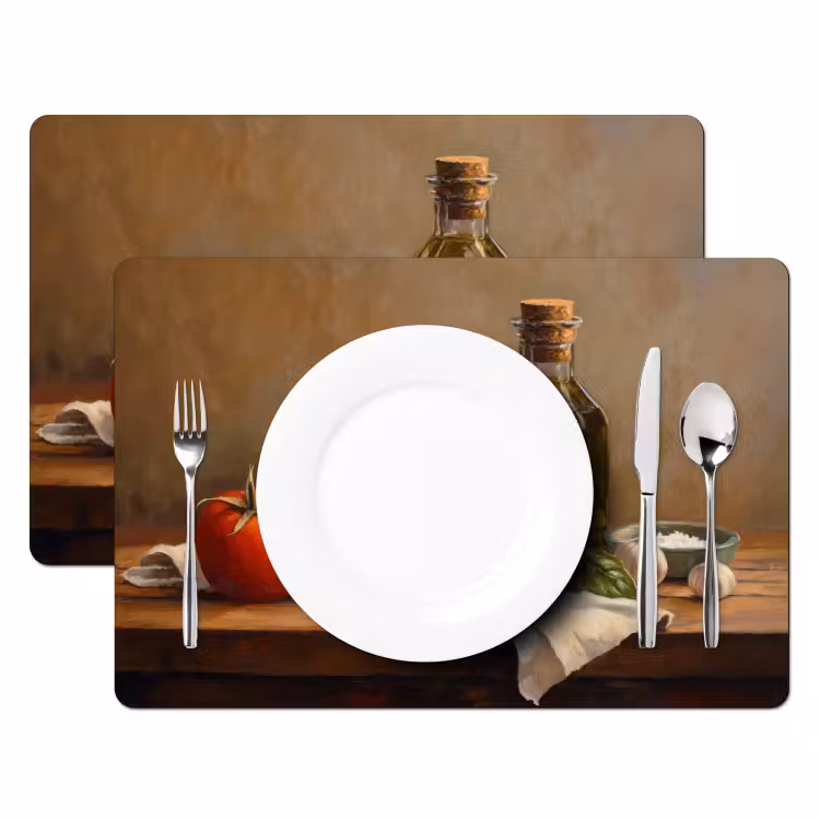 Tischset - 6 Stück - Tomaten - Olivenöl - Stilleben — 2