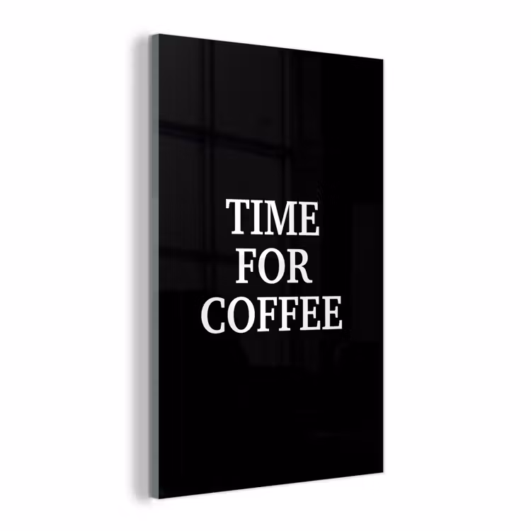 Glasbild - Zitate - Briefe - Kaffee - Schwarz — 1