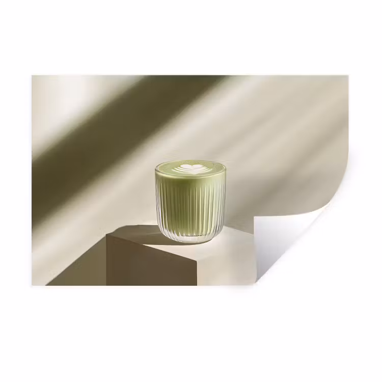 Wandtattoo – Matcha - Glas - Grün - Minimalistisch — 1
