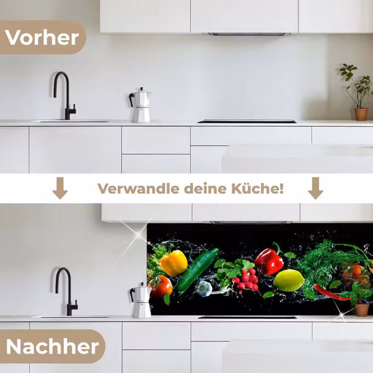 Küchenrückwand - Gemüse - Splash - Schwarz — 3