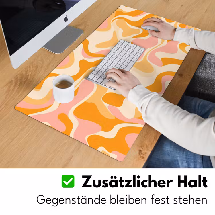 Schreibtischunterlage - Abstrakt - Gewellt - Orange — 3