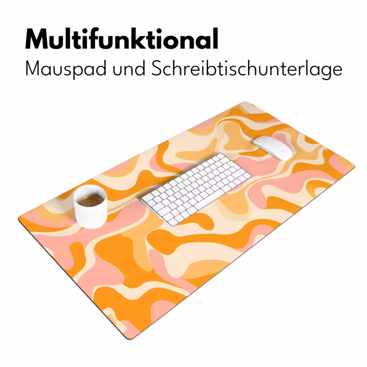 Schreibtischunterlage - Abstrakt - Gewellt - Orange — 4