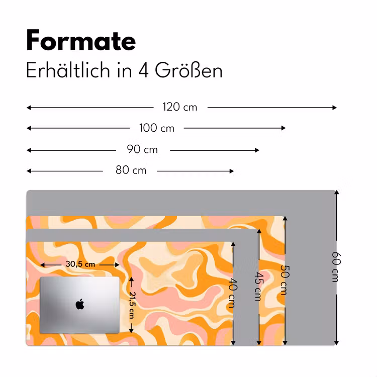 Schreibtischunterlage - Abstrakt - Gewellt - Orange — 5