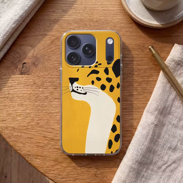 Handyhülle - Gepard - Illustration - Gelb — 2
