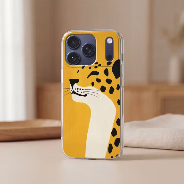 Handyhülle - Gepard - Illustration - Gelb — 3