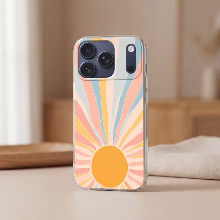 Handyhülle - Illustration - Sonne - Pastellfarben — 3
