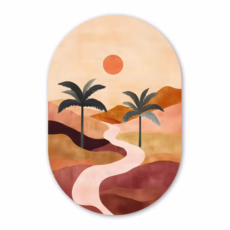 Forexbild Oval - Hügel - Palmen - Abstrakt — 1