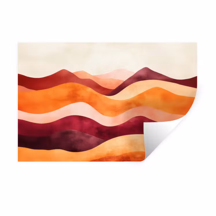 Wandtattoo – Abstrakt - Landschaft - Wellen — 1