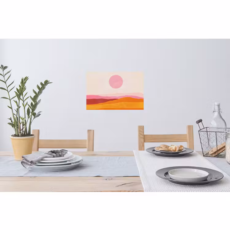 Wandtattoo – Hügel - Orange - Sonne - Abstrakt — 4