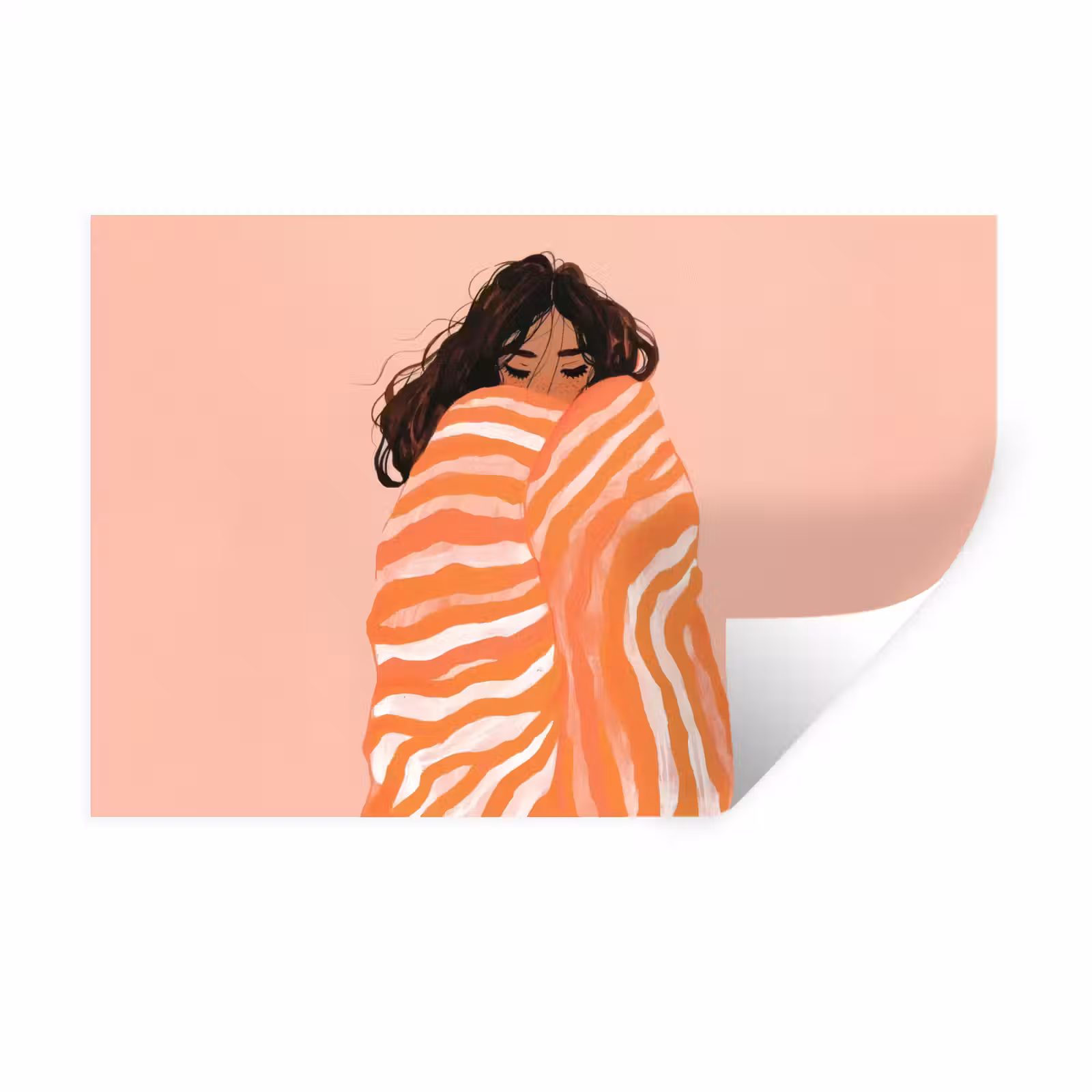 Wandtattoo – Mädchen - Decke - Gestreift - Orange — 1