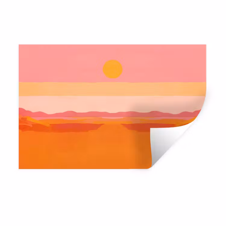 Wandtattoo – Sonne - Abstrakt - Landschaft - Orange — 1