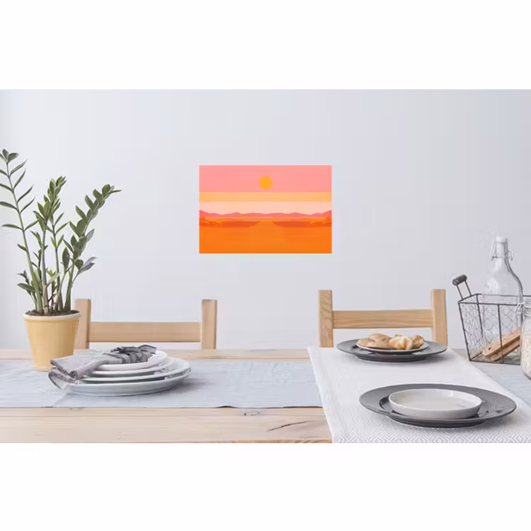 Wandtattoo – Sonne - Abstrakt - Landschaft - Orange — 4