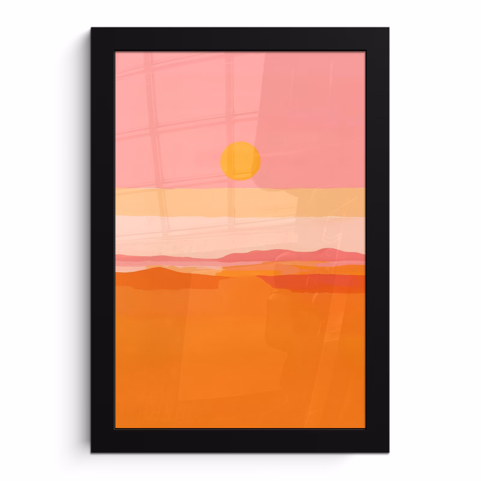 Bilder mit Rahmen - Sonne - Abstrakt - Landschaft - Orange — 1