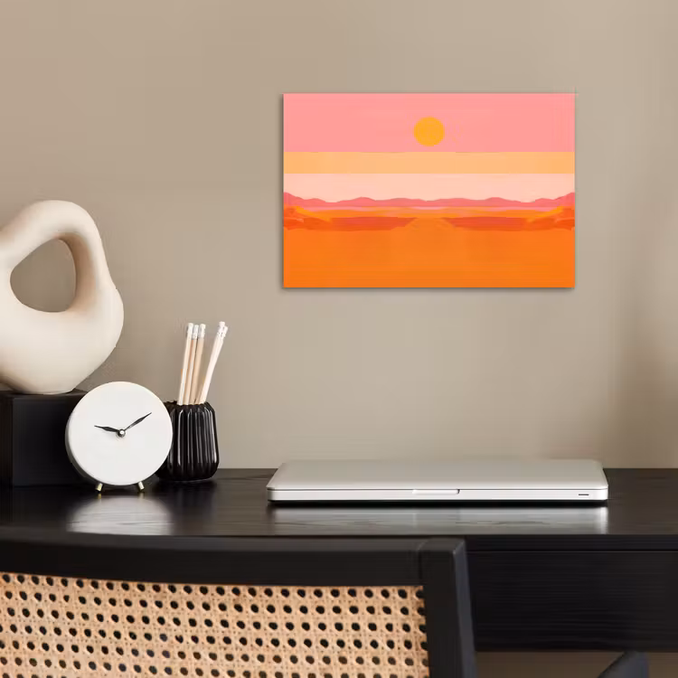 Poster - Sonne - Abstrakt - Landschaft - Orange — 2