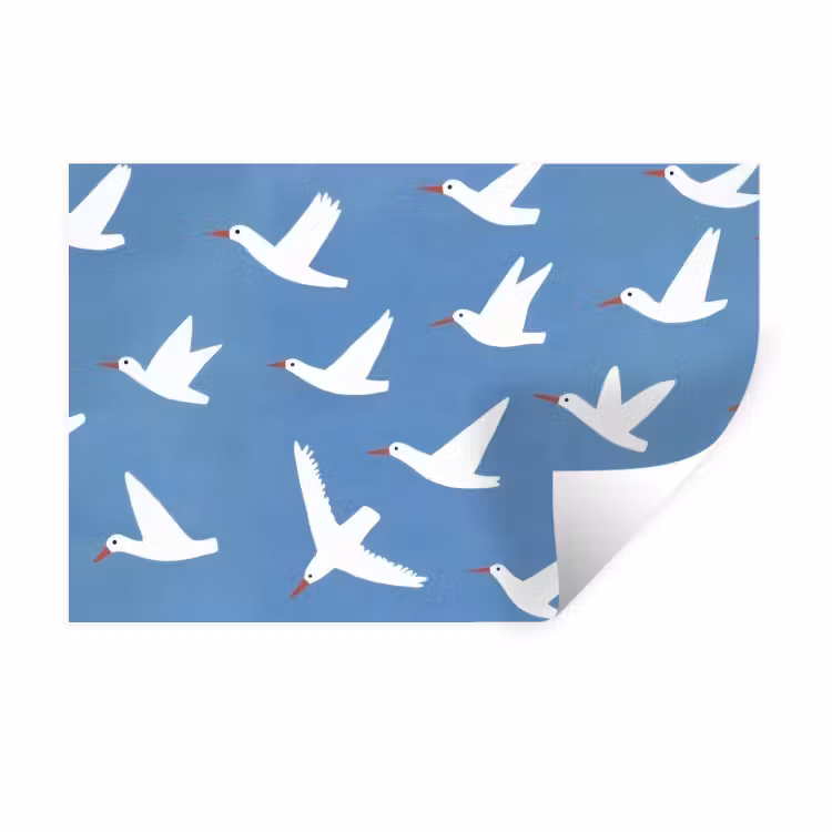 Wandtattoo – Vögel - Weiß - Muster — 1