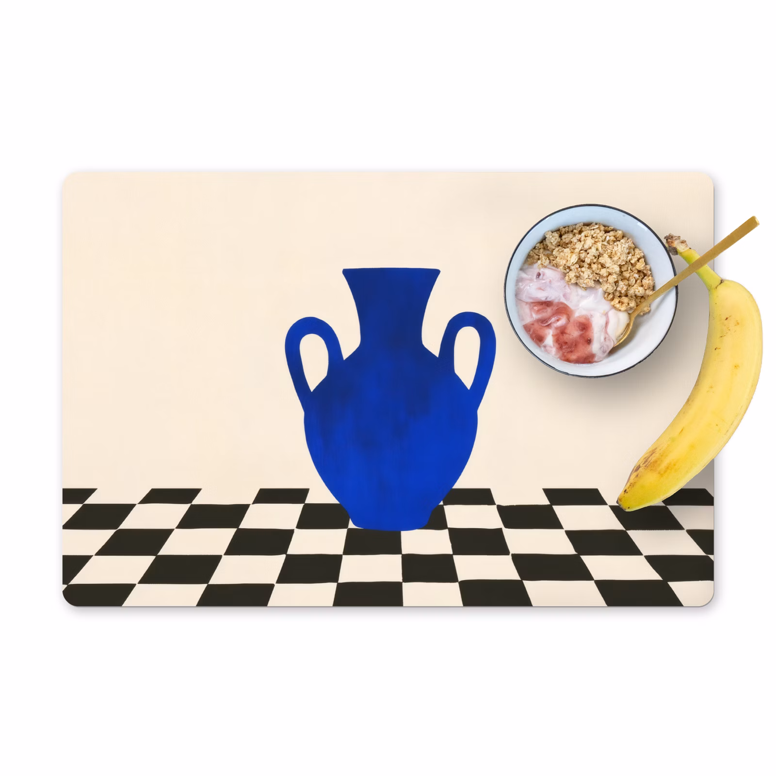 Tischset - 6 Stück - Vase - Blau - Blockiert - Modern — 1