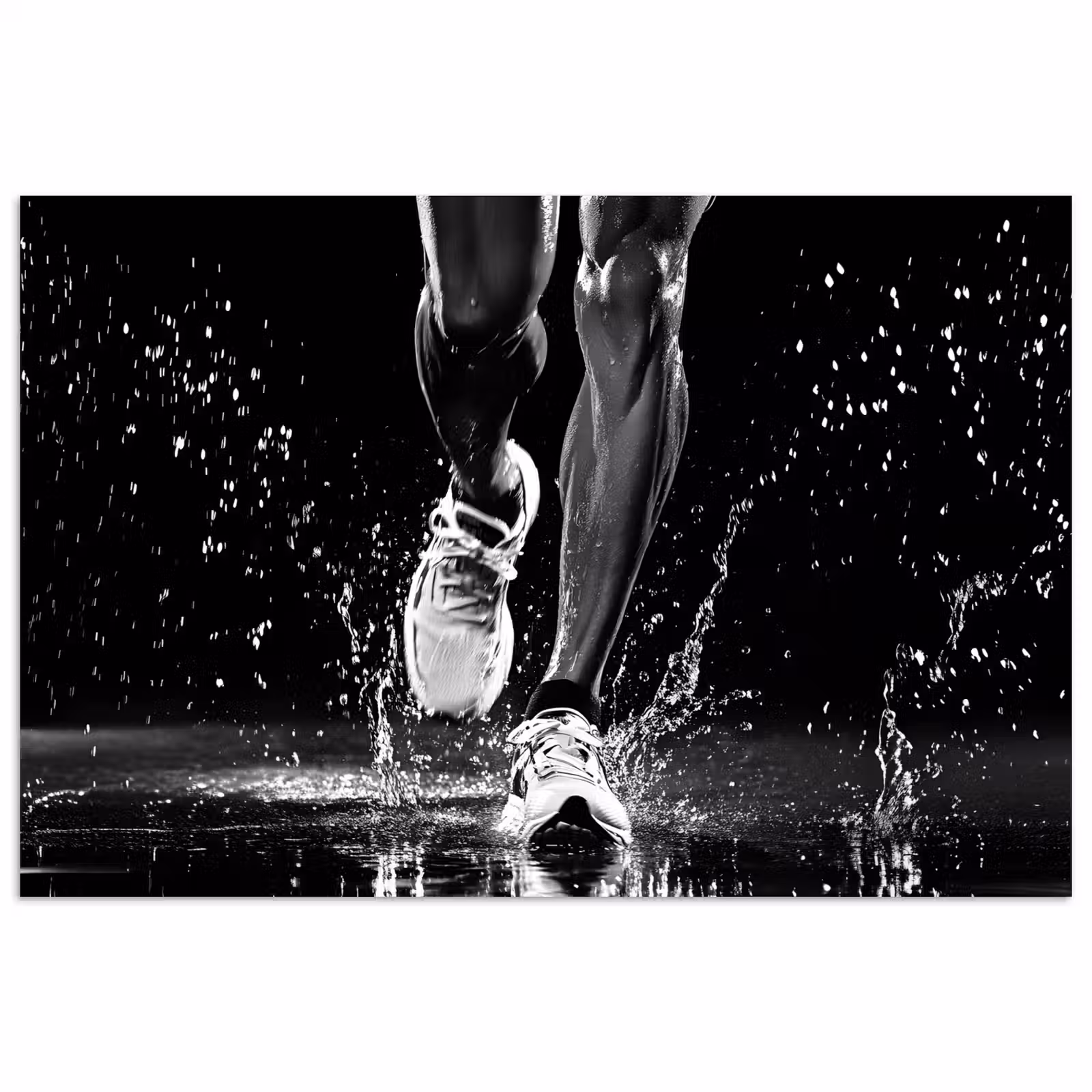 Poster - Laufschuhe - Laufen - Drops - Schwarz — 1