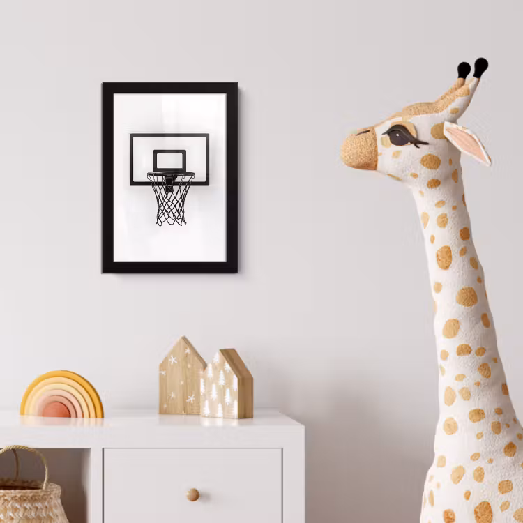 Bilder mit Rahmen - Basketballbrett - Minimalistisch - Schwarz — 5