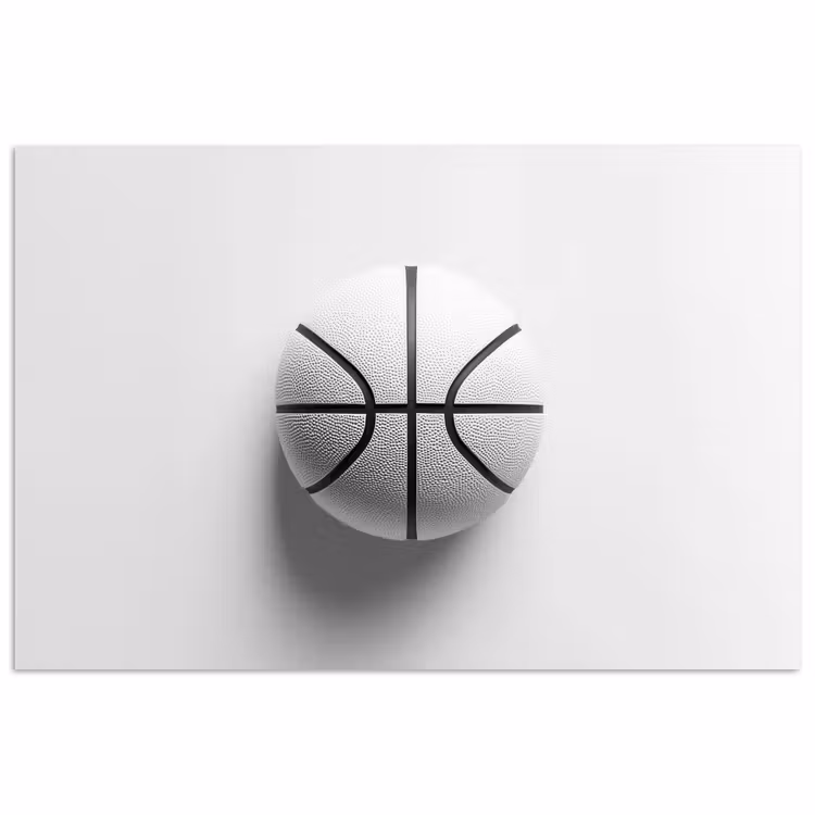 Poster - Basketball - Weiß - Schatten - Linien — 1