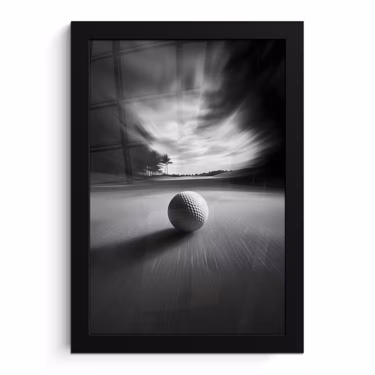 Bilder mit Rahmen - Golfball - Unscharf - Schwarz — 1