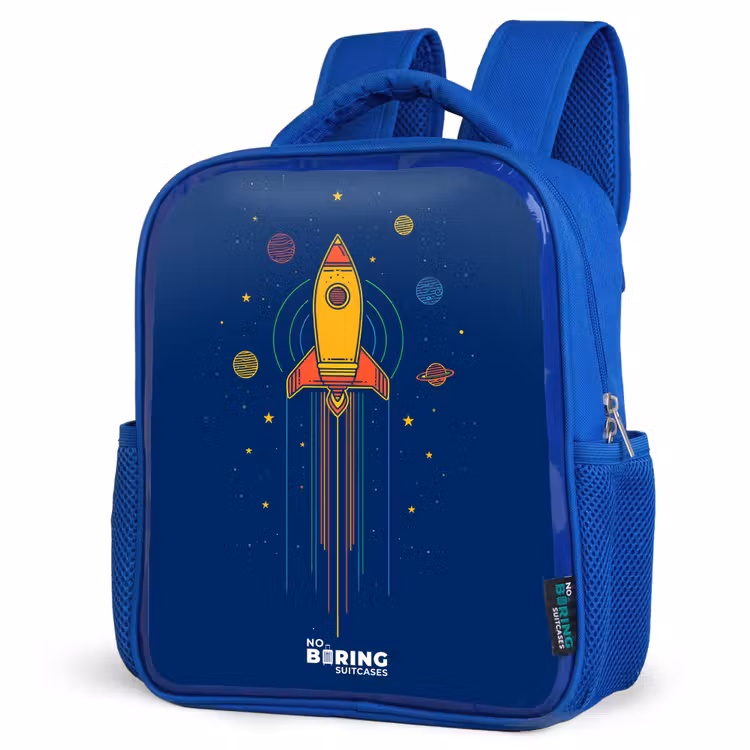 Kinderrucksack - Blau - Rakete - Planeten - Sterne — 8