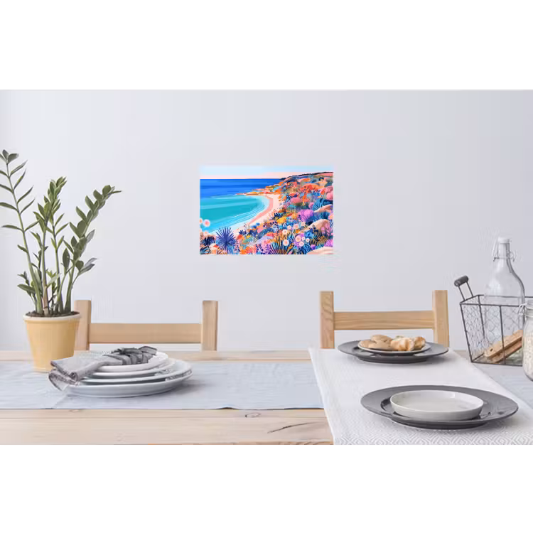 Wandtattoo – Blumenwiese - Meer - Sommer — 4