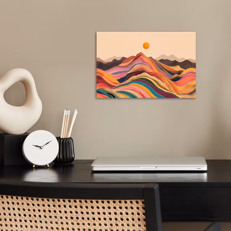 Poster - Sonne - Bunte Landschaft - Berge — 2