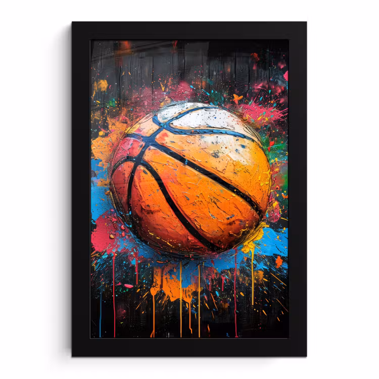 Bilder mit Rahmen - Graffiti - Basketball - Farbe - Sport — 1