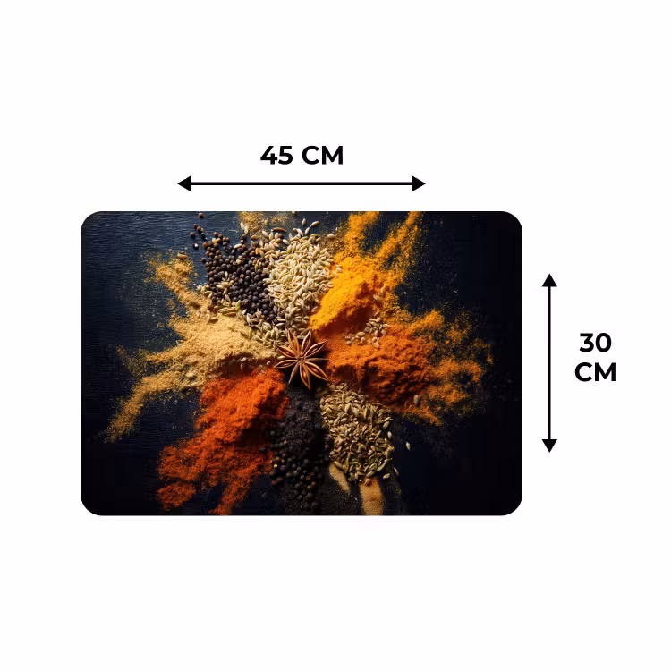 Tischset - 6 Stück - Gewürze - Explosion - Orange — 3
