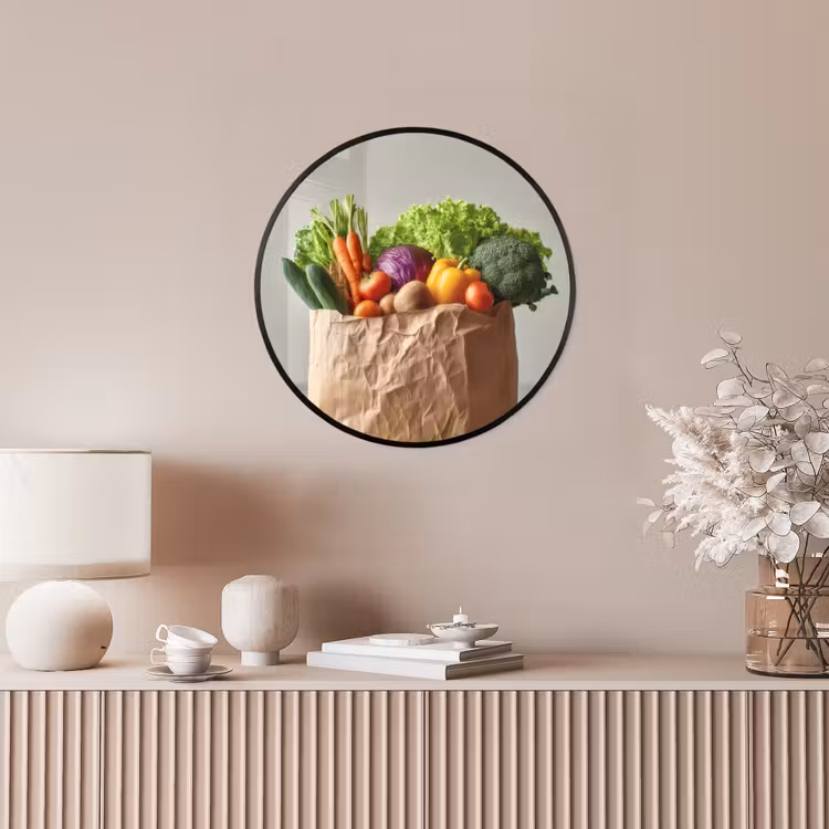 Poster im Rahmen Rund - Papiere - Lebensmittel - Buntes — 5