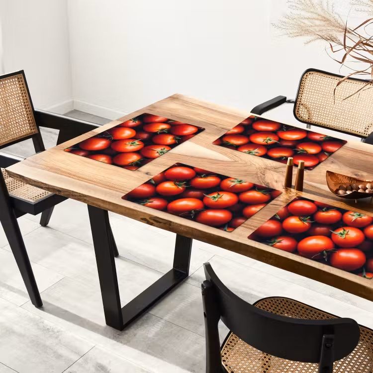 Tischset - 6 Stück - Gemüse - Rot - Tomaten — 3