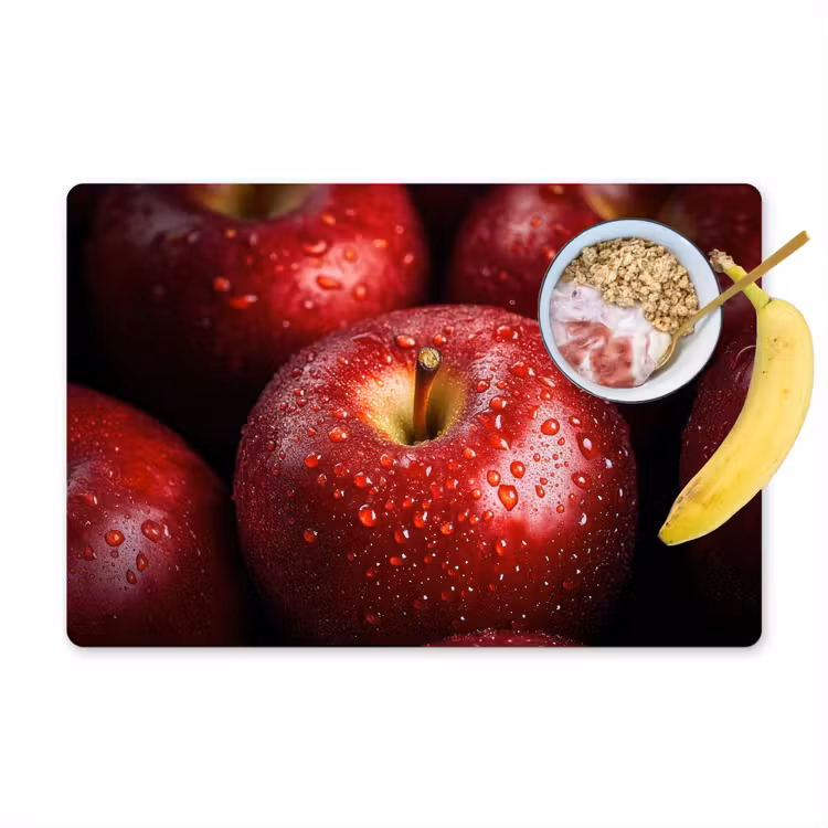 Tischset - 6 Stück - Rot - Äpfel - Obst — 1