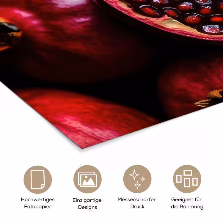 Poster - Granatapfel - Rot - Obst — 5