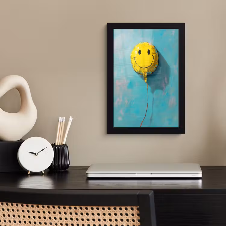 Bilder mit Rahmen - Luftballon - Gelb - Smiley — 2
