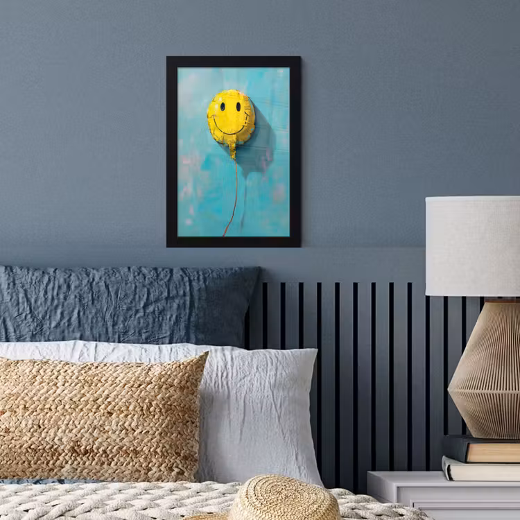 Bilder mit Rahmen - Luftballon - Gelb - Smiley — 3
