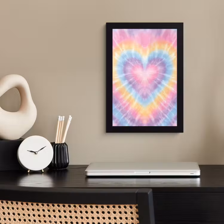Bilder mit Rahmen - Herzform - Pastellfarben - Tie Dye — 2