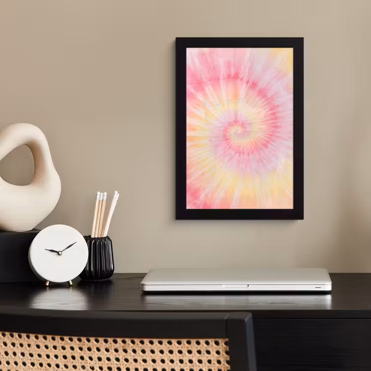 Bilder mit Rahmen - Muster - Tie Dye - Pastelltöne - Rosa — 2