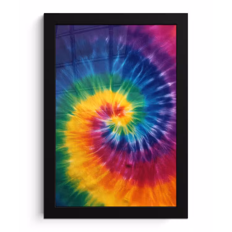 Bilder mit Rahmen - Regenbogenfarben - Spirale - Farbenfroh — 1