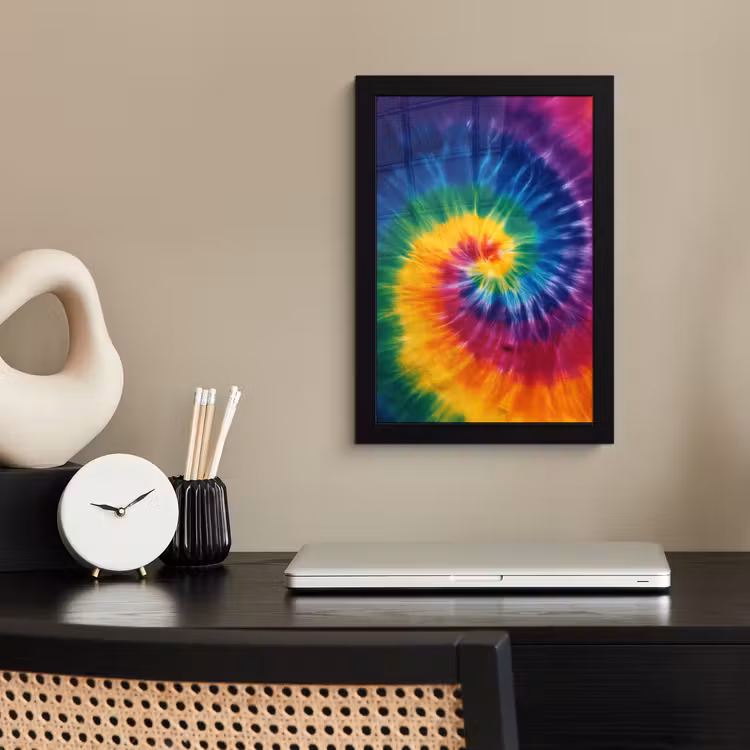 Bilder mit Rahmen - Regenbogenfarben - Spirale - Farbenfroh — 2